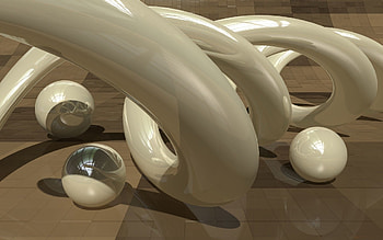 3D, Form, Glass, Metal, Figure HD wallpaper