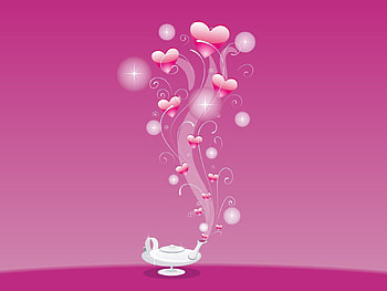 Pink, Love, Heart, Kettle, Teapot, Air HD wallpaper