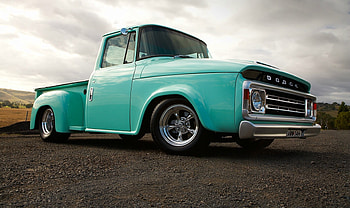 Classic Dodge Pickup, Mopar, Truck, Aqua, Classic HD wallpaper