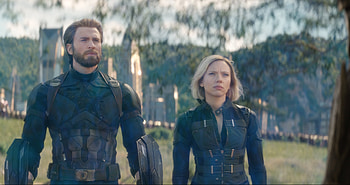 Avengers: Infinity War, Black Widow, Movie, Captain America, Chris Evans, Scarlett Johansson HD wallpaper