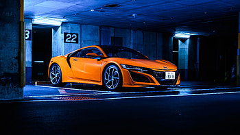 Honda NSX Orange HD wallpaper