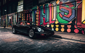 Jaguar E-Type Series 3, , black coupe, E-Type S3, black E-Type, British cars, Jaguar HD wallpaper