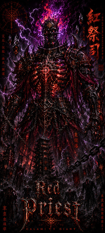 Red Priest, Fan Art, AI Art, Amoled HD phone wallpaper