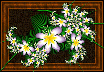 impression, flowers, 3d, art, frame HD wallpaper