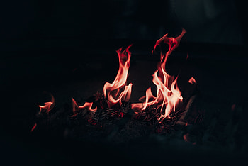 Fire, Bonfire, Night, Dark, Flame, To Burn, Burn HD wallpaper