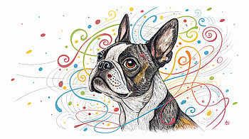 Charming Boston Terrier Ultra, Boston Terrier, colorful art HD wallpaper