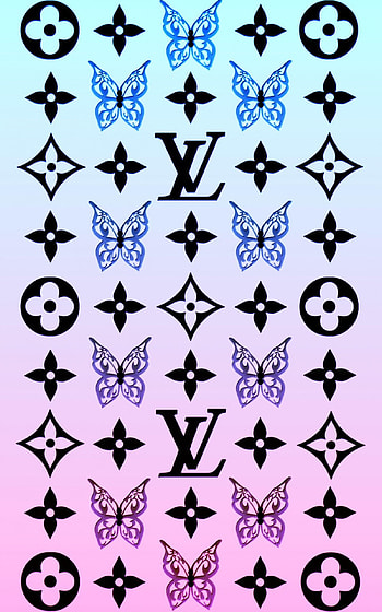 Louis Vuitton logo, Seamless , Butterfly motifs, Chic design HD phone wallpaper