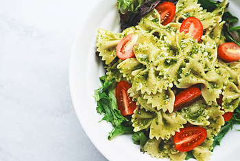 Food, Salad, Macaroni, Pasta, Cherry Tomatoes, Sauce, Farfalle HD wallpaper