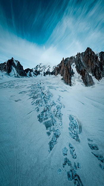 Winter's majesty, Mountain wonders, Snowy peaks, Nature's serenity HD phone wallpaper
