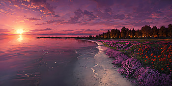 Stunning Anime Sunset Landscape, Anime, anime landscape, sunset, anime sunset HD wallpaper