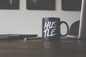Words, Cup, Inscription, Mug, Hustle, Work HD wallpaper