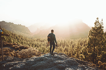 Nature, Mountains, Miscellanea, Miscellaneous, Forest, Human, Person, grapher HD wallpaper
