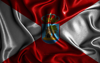 Vigo flag, , silk wavy flags, spanish cities, Day of Vigo, Flag of Vigo, fabric flags, 3D art, Vigo, cities of Spain, Vigo 3D flag HD wallpaper