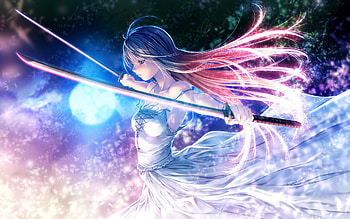 Anime Samurai Girl HD wallpaper