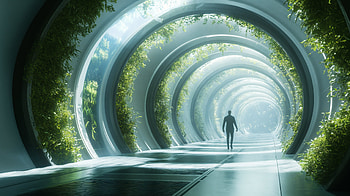 Futuristic Walkway - Sci-Fi, Sci Fi, walkway, futuristic, architecture, nature HD wallpaper