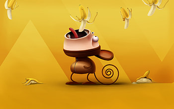 Hungry Monkey Artist, monkey, artist, art, digital-art HD wallpaper