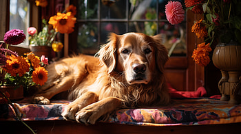 Golden Retriever Relaxing, dog, Animal, golden retriever HD wallpaper
