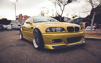 Bmw, Cars, Front View, E46, Golden HD wallpaper