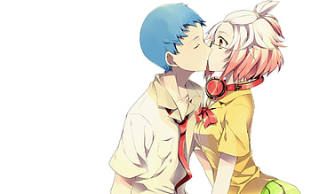 Anime kiss , Romantic animations HD wallpaper