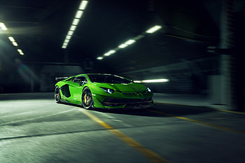 Lamborghini Aventador SVJ, green car HD wallpaper