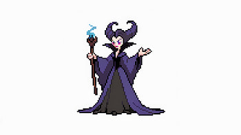 Maleficent, maleficent, 8-bit, artist, artwork, digital-art HD wallpaper