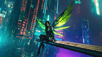 Illuminating Vibes, elf, angel, artist, artwork, digital-art HD wallpaper