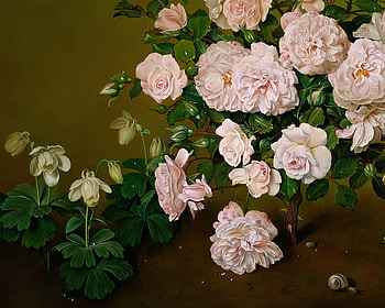 By Jose Escofet, jose escofet, art, painting, flower HD wallpaper
