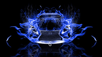 Lexus-LF-LC-Blue-Fire-Abstract-Car-2013- HD wallpaper
