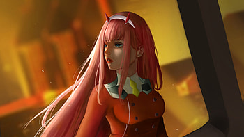 Anime Zero Two Darling In The Franx, darling-in-the-franxx, zero-two-darling-in-the-franxx, anime-girl, anime, artist, artwork, digital-art, artstation HD wallpaper