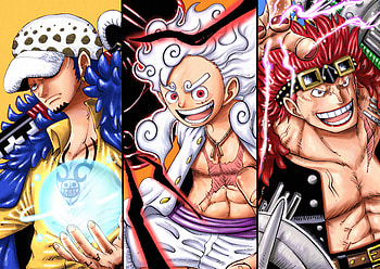 Eustass Kid, Law & Gear 5 Luffy — One Piece, Eustass Kid, Gear 5 (One Piece), Monkey D. Luffy, Trafalgar Law, Anime, One Piece HD wallpaper