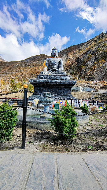 Gautam Buddha, cloud, sky HD phone wallpaper