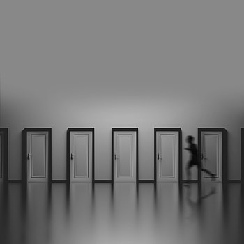 Silhouette, Minimalism, Bw, Chb, Speed, Doors, Door, Run, Running HD phone wallpaper