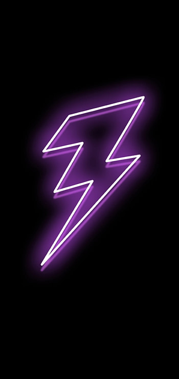 Lightning, neon_sign, neon, neon_purple, purple, lightning_bolt HD phone wallpaper