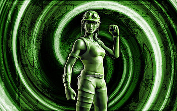 Toy Trooper, green grunge background, Fortnite, vortex, Fortnite characters, Toy Trooper Skin, Fortnite Battle Royale, Toy Trooper Fortnite HD wallpaper
