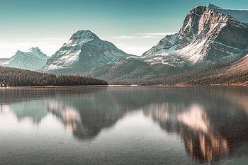 Bow Lake, lake, nature, graphy HD wallpaper