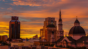 Cities, Sunset, Architecture, City, Building, Temple HD wallpaper