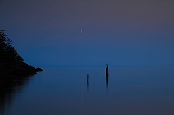 Minimal Sunset Moon , sunset, moon, nature, relaxing HD wallpaper