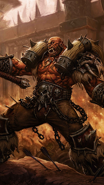 Garrosh Hellscream, Top , Chieftain of the Horde, Warchief's might HD phone wallpaper
