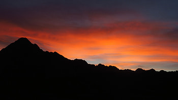 Nature, Sunset, Sky, Mountains, Horizon HD wallpaper