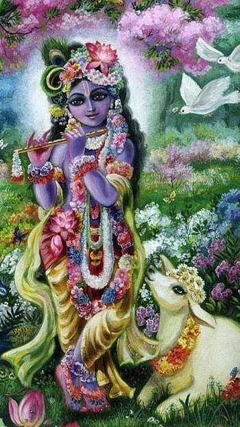 Radha Krishna , Little Krishna, nature background HD phone wallpaper