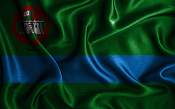 Jundiai flag, , silk wavy flags, brazilian cities, Day of Jundiai, Flag of Jundiai, fabric flags, 3D art, Jundiai, cities of Brazil, Jundiai 3D flag HD wallpaper