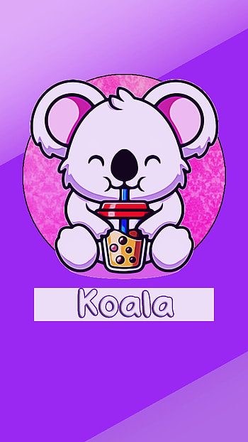 Purple Koala, Animal, dibujo, Morado HD phone wallpaper