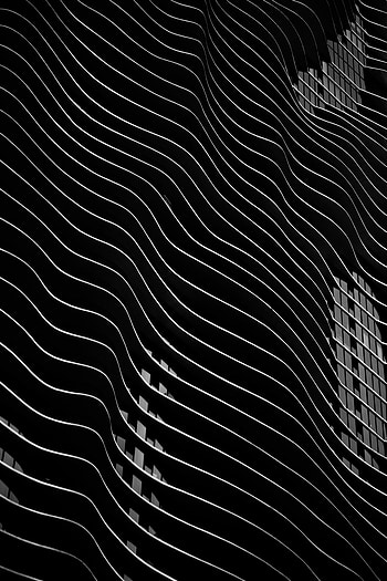 Building, facade, curves, dark, surface HD phone wallpaper