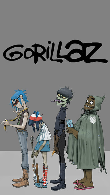 Gorillaz, standing, social group, band HD phone wallpaper