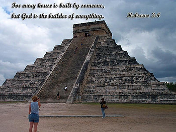 He is the Builder of Everything, scripture, temple, verse, christian, ancient, pyramid HD wallpaper