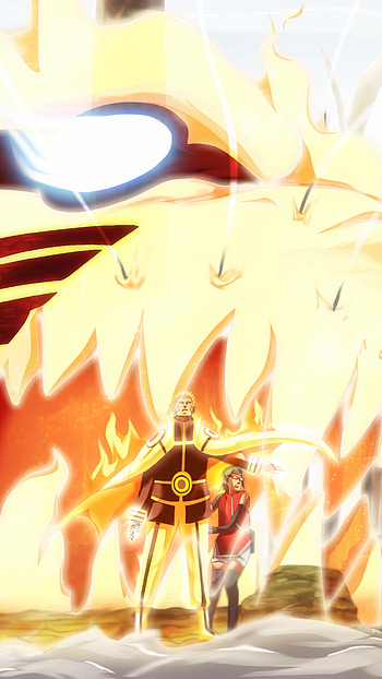 Naruto Uzumaki / Sarada Uchiha, Sarada Uchiha, Naruto Uzumaki, Anime, Boruto HD phone wallpaper