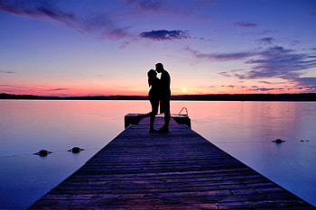 People, Water, Sunset, Love HD wallpaper