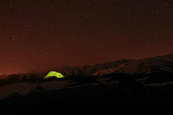 Sky, Stars, Night, Dark, Tent HD wallpaper