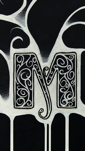 M Letter, Beautiful Design, beautiful, design HD phone wallpaper