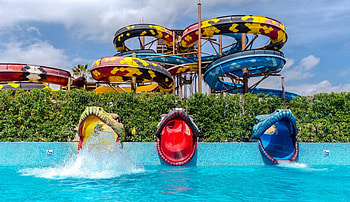 Aqualand El Arenal Spain, Waterpark HD wallpaper